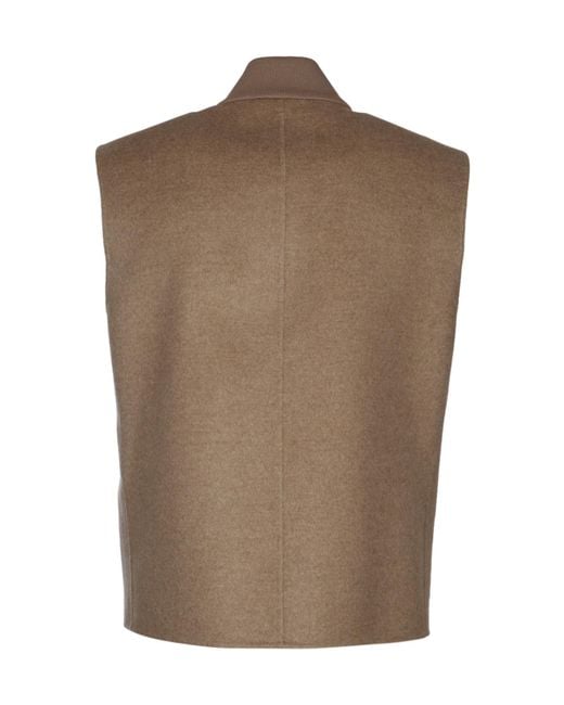Loro Piana Brown Sleeveless Vest for men