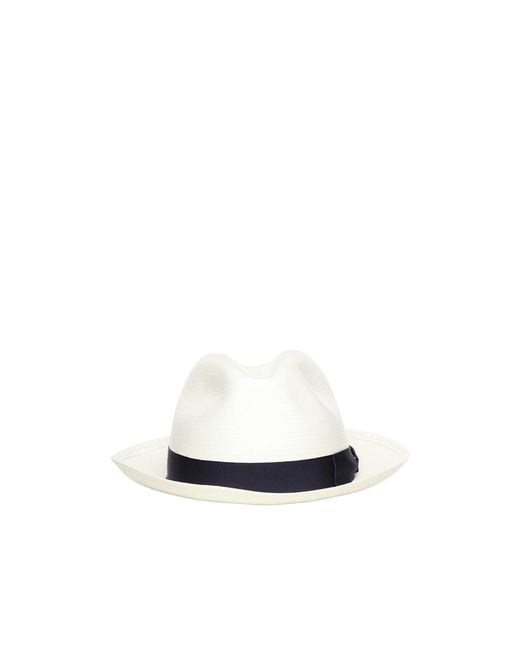 Borsalino White Federico Panama Hat for men