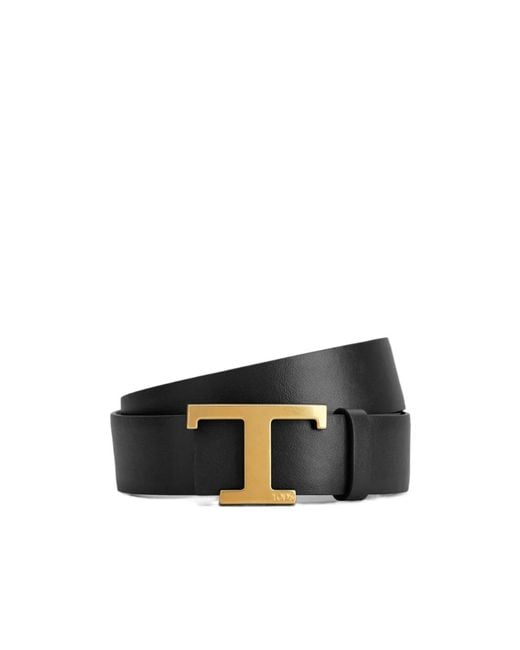 Tod's Black T-Timeless Reversible Belt