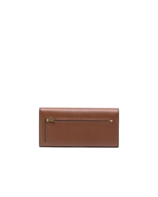 Mulberry Brown Continental Flap Wallet
