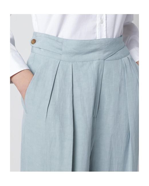 Blazé Milano Blue Button-Up Casual Pants
