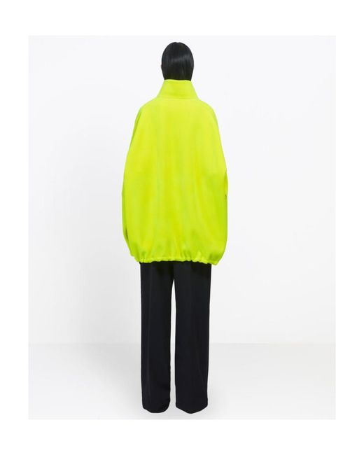 Balenciaga Yellow Logo Zipper Casual Jacket