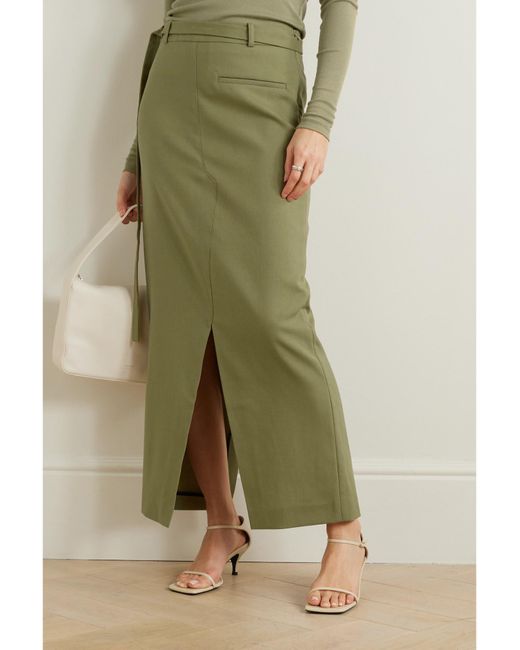 Rohe Green Belt Loop Midi Skirt