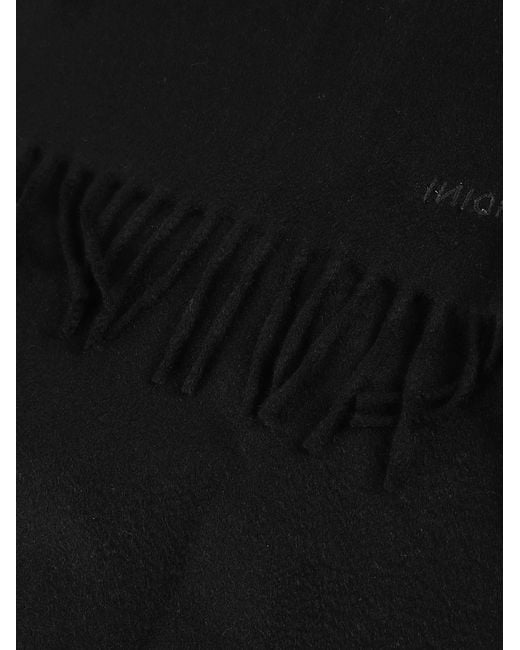 Lardini Black Fringed Edge Scarf for men