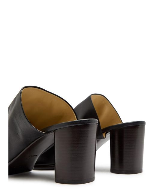 Lemaire Black Leather Mules