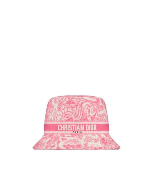 Dior Iviera D-Bobby Toile De Jouy Sauvage Small Brim Bucket Hat in