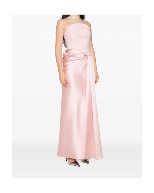 Solace London Pink Off-The-Shoulder Dress