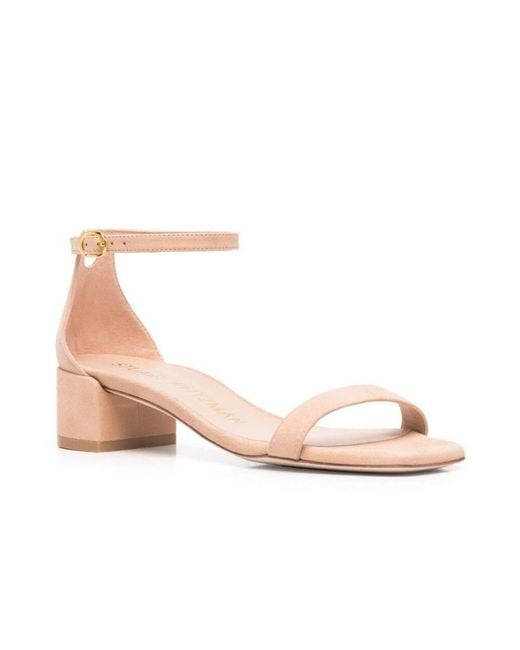 Stuart Weitzman Pink Peep-Toe, Patent-Leather Booties