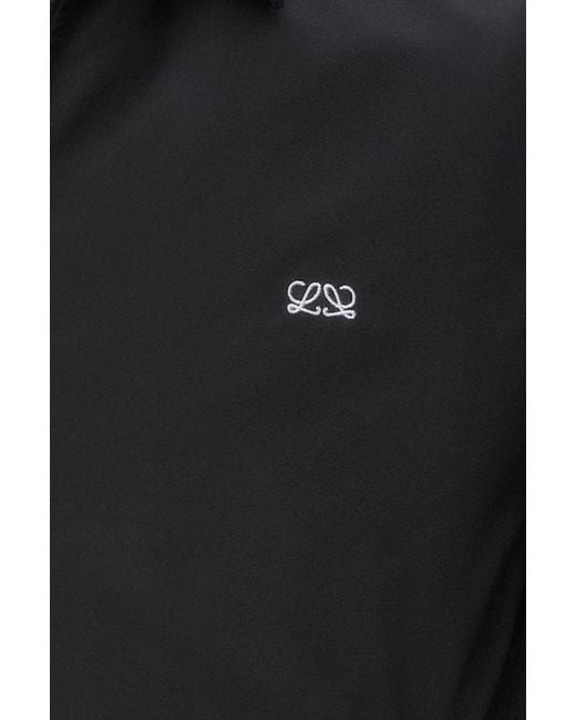 Loewe Black Canvas Zip-Up Jacket for men