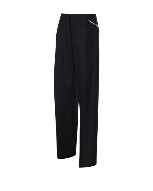 Sportmax Black Pleat Detailed Pants