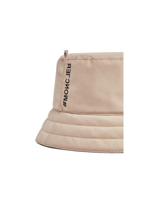 Moncler Natural Grenoble Logo Printed Bucket Hat