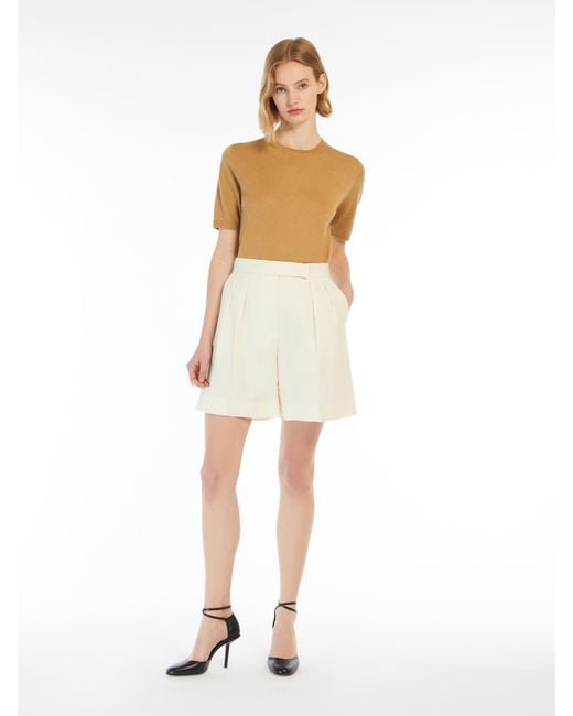 Max Mara Natural Warren Crewneck Knitted Top