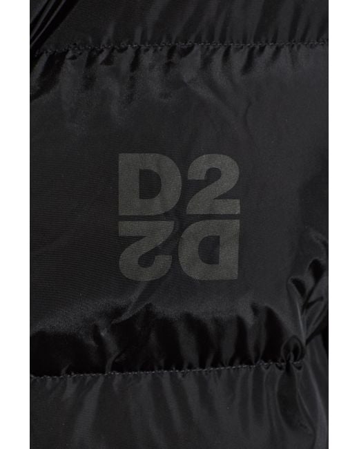 DSquared² Black Long-Sleeved Padded Jacket for men