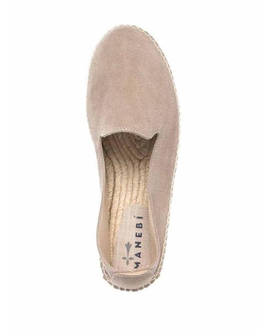 Manebí Natural Round-Toe Suede Espadrilles for men
