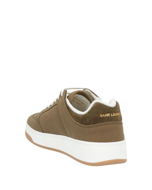 Saint Laurent Metallic Minimalist Low-Top Sneakers