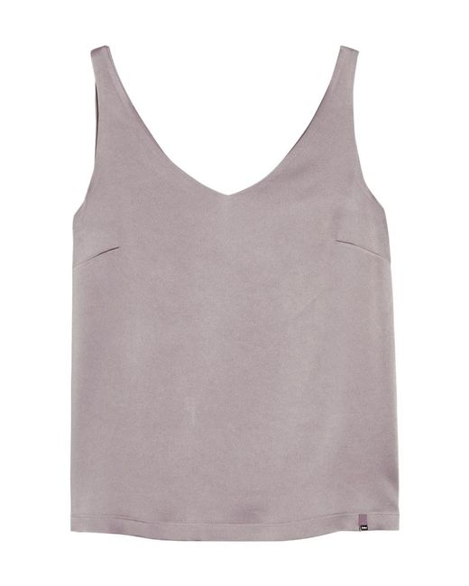 Herno Gray Crepe De Chine Tank