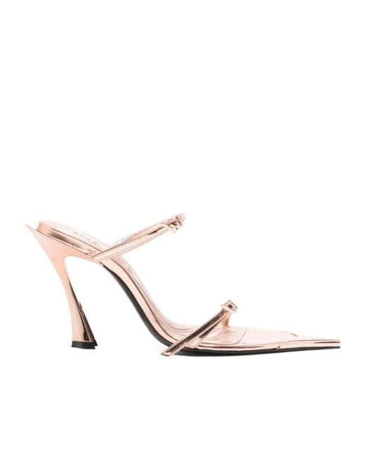 Mugler White 95Mm Fang Sandals