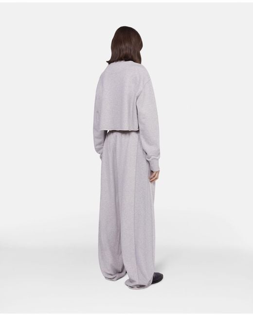 Stella McCartney White Wave Drawstring Organic Cotton Track Pants