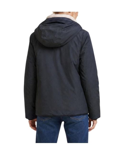 K-Way Blue Long-Sleeve Hooded Padded Jacket