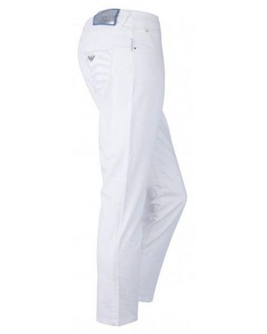 Armani Jeans White Logo Jeans