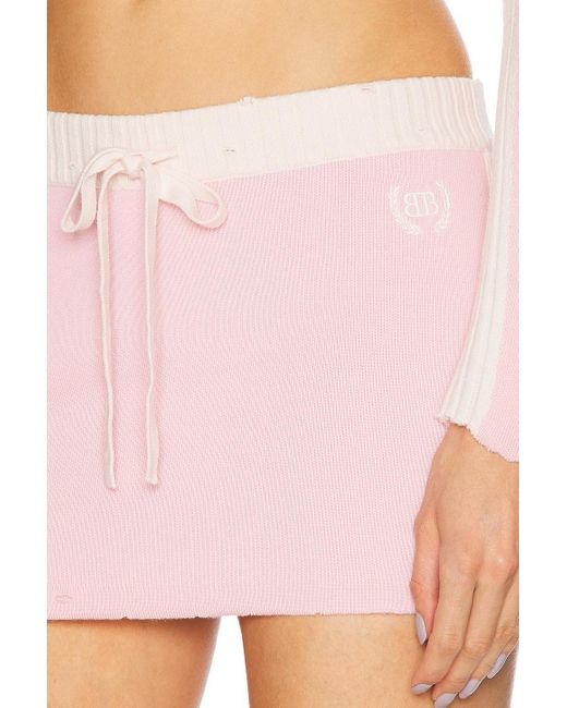 Balenciaga Pink Logo-Embroidered Mini Skirt