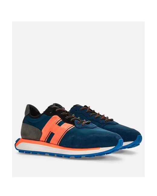 Hogan Blue H601 Lace-Up Sneakers for men
