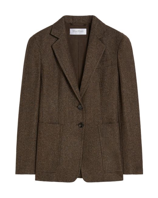 Max Mara Brown Collared Button-Up Jacket