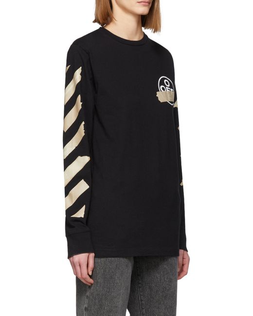 Off-White c/o Virgil Abloh Black Tape Arrows Long-Sleeved T-Shirt for men