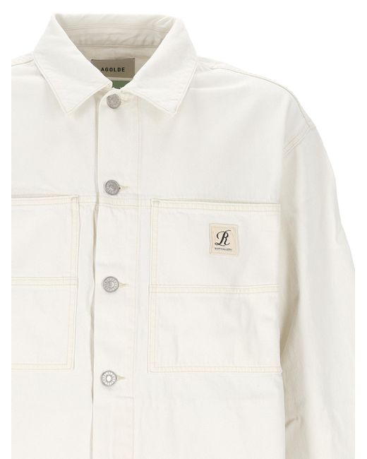 Agolde White Button-Up Jacket for men