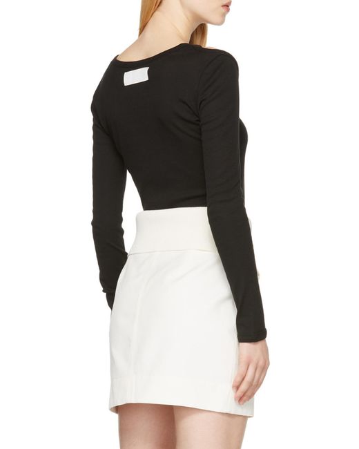 Stella McCartney Black Cut-Out Long-Sleeve Top