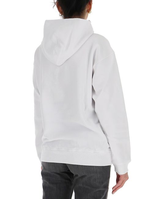 Givenchy White Embellished Logo Hoodie