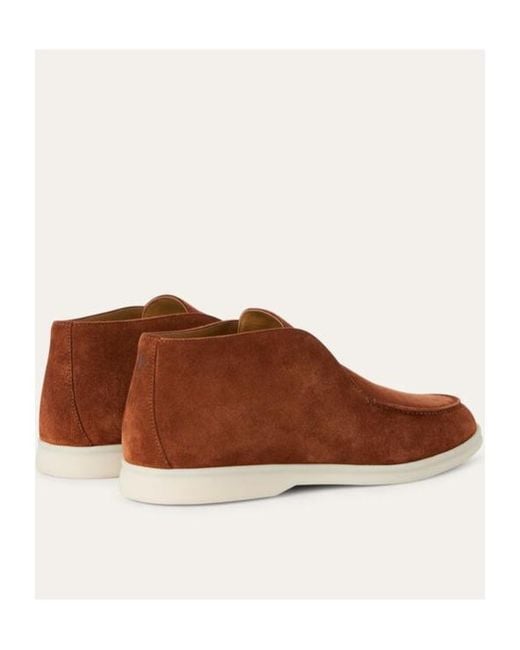 Loro Piana Brown Open Walk Round-Headed Boots for men