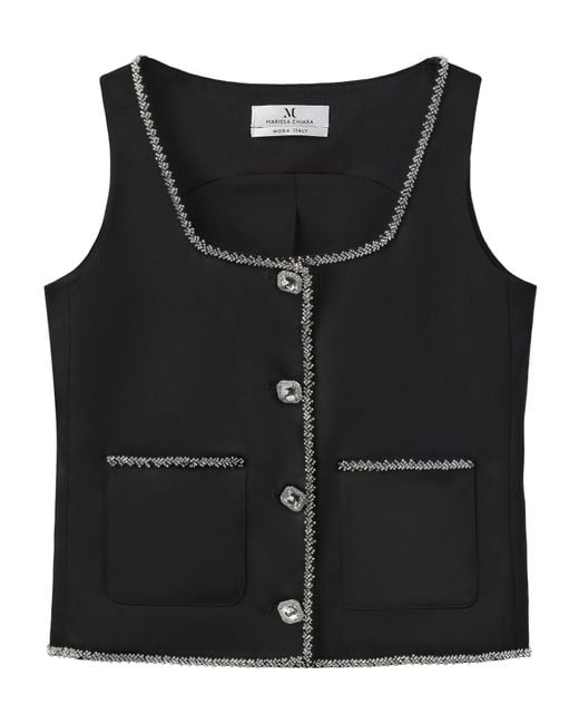 Marissa Chiara Black Sleeveless Vest