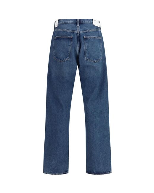 Agolde Blue High-Rise Straight-Leg Jeans for men
