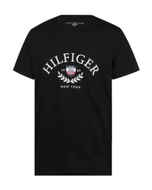 Tommy Hilfiger Black Item O-Neck Short-Sleeved T-Shirt for men