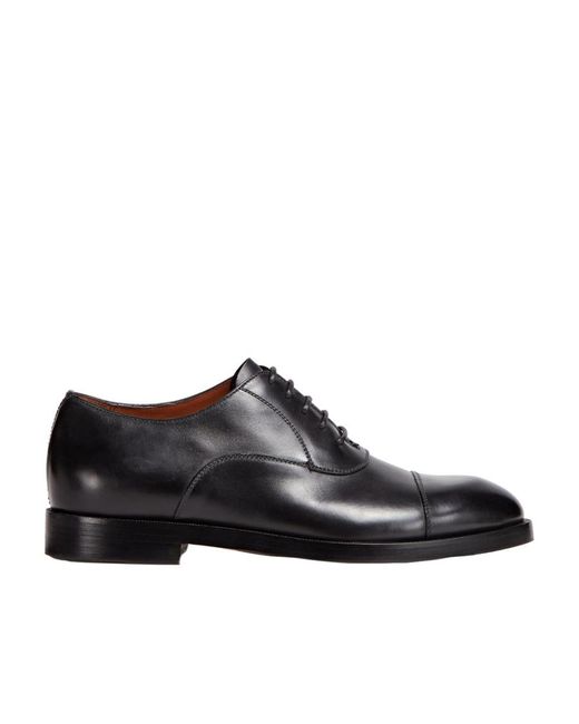 Zegna Black Torino Oxford Shoes for men
