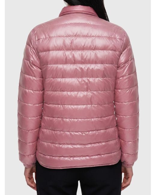 Moncler Pink Long-Sleeved Down Jacket
