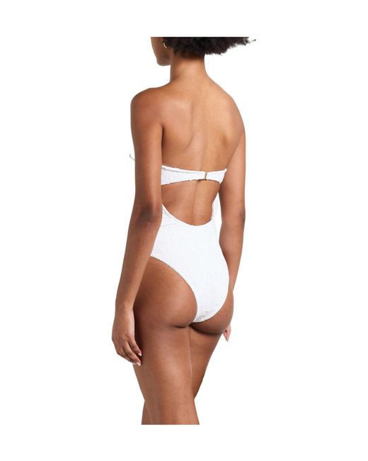Farm Rio White One-Piece Swimsuits