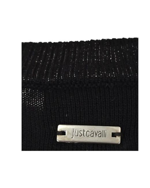 Just Cavalli Black Tiger Pattern Knitted Pullover for men