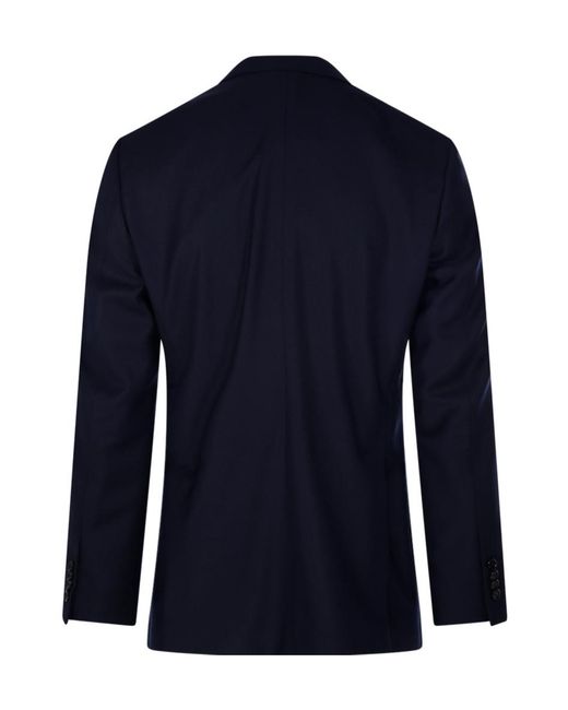 Lardini Blue Virgin Wool Single-Breasted Jacket for men