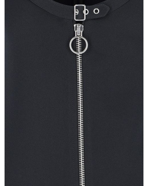Courreges Black Cotton A-Line Mini Dress