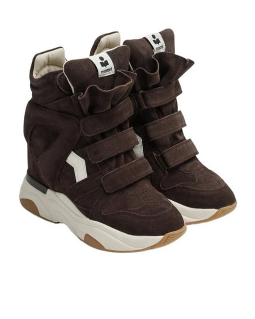 Isabel Marant Black Balskee Wedge Sneakers