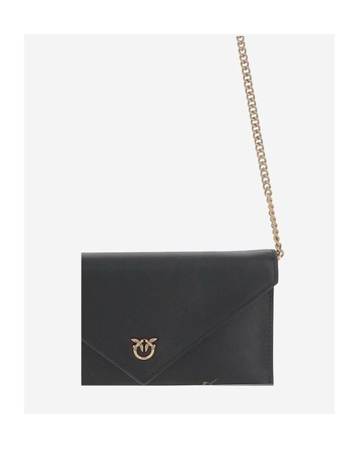 Pinko White Love Birds Chain-Linked Clutch Bag