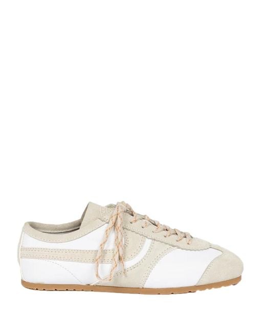 Dries Van Noten White Low-Top Lace-Up Sneakers