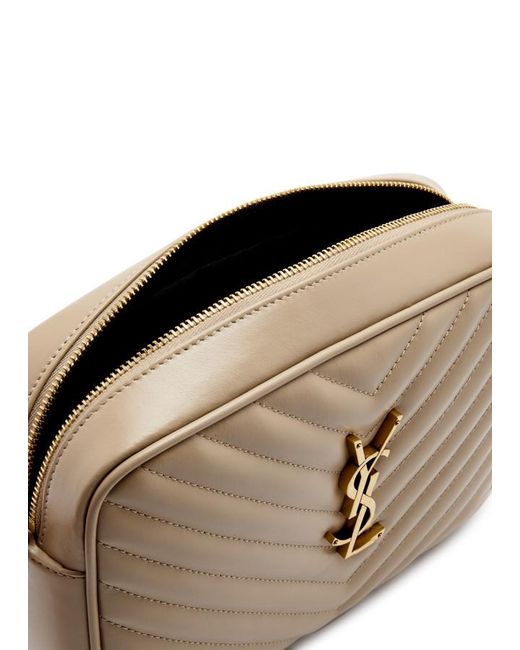 Saint Laurent Natural Lou Quilted Leather Cross-Body Bag