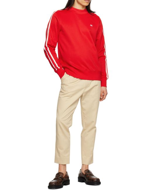 AMI Natural Mid-Rise Tapered Trousers for men