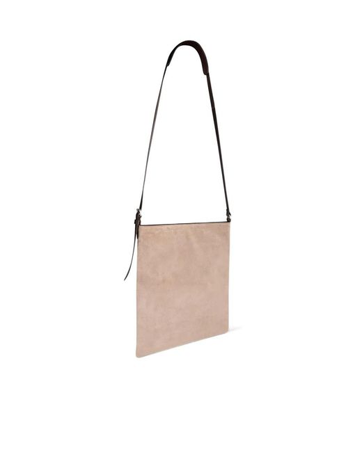Dries Van Noten White Suede Tote Bag for men