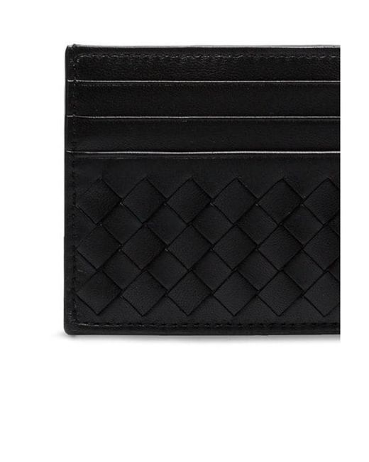 Bottega Veneta Black Intrecciato Cardholder