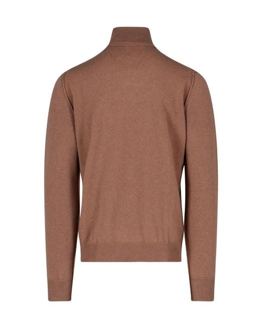 Maison Margiela Brown Roll-Neck Knitted Jumper for men