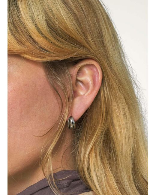 Lemaire Metallic Girasol Logo-Engraved Earrings